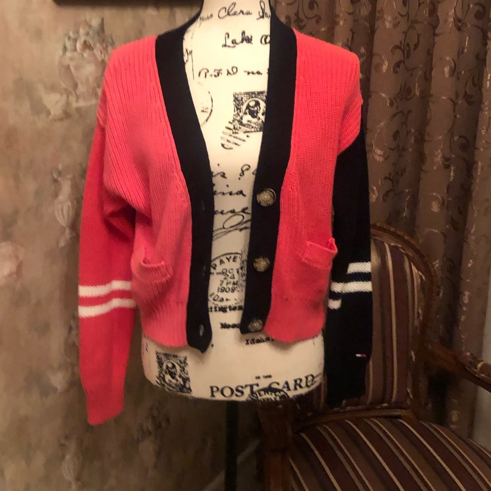 NWT TOMMY JEANS XL COLOR BLOCK CARDI - Picture 3 of 6